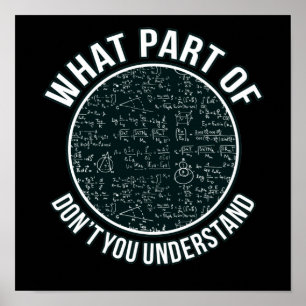 Mathematiker Lehrer Sarcasm Mathematik Mathematik  Poster