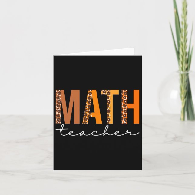 Mathematiker Leopard Squad Niedlich Herbst Dank Karte (Vorderseite)