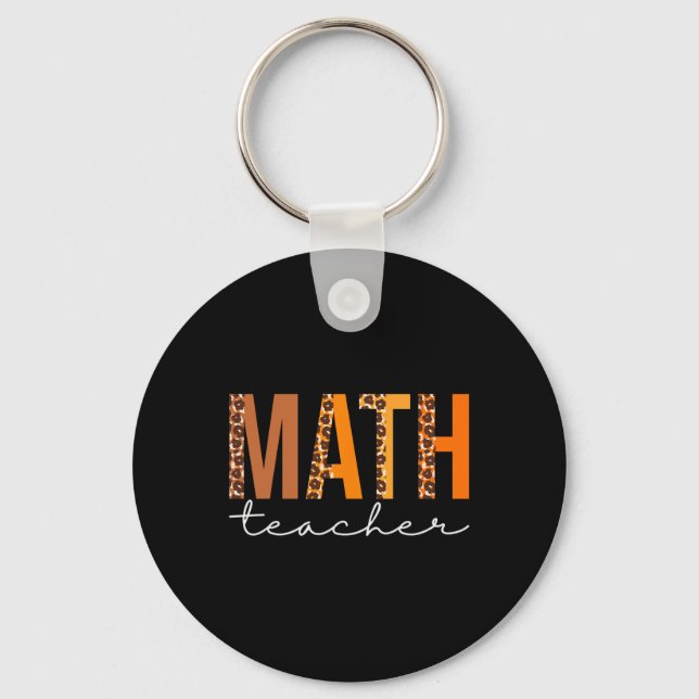 Mathematiker Leopard Squad Niedlich Herbst Dank Schlüsselanhänger (Vorderseite)