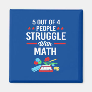 Mathematiklehrer 5 von 4 Personen Magnet