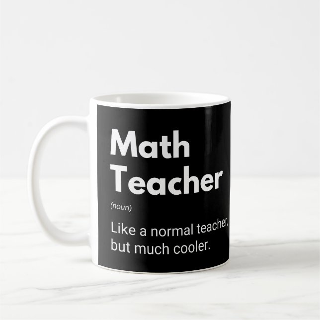 Mathematiklehrer Funny Mathematics Definition Kaffeetasse (Links)