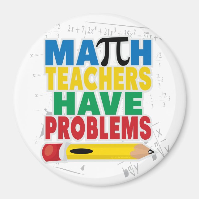 Mathematiklehrer haben Probleme Magnet (Vorne)