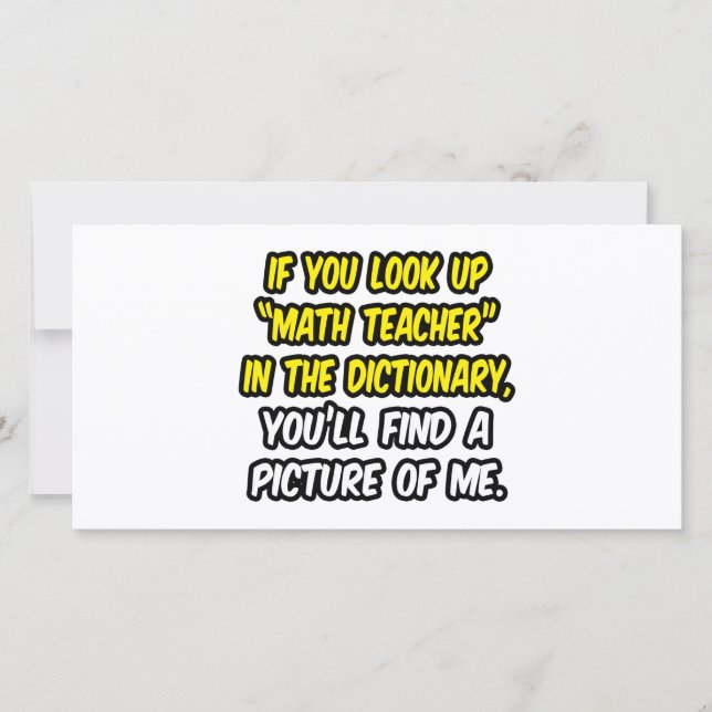 Mathematiklehrer im Wörterbuch...Mein Bild (Vorderseite)
