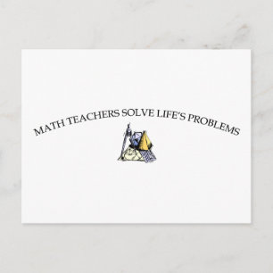Mathematiklehrer lösen Lebensprobleme Postkarte
