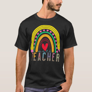 Mathematiklehrer mit Rainbow-Grafik zurück zu S T-Shirt