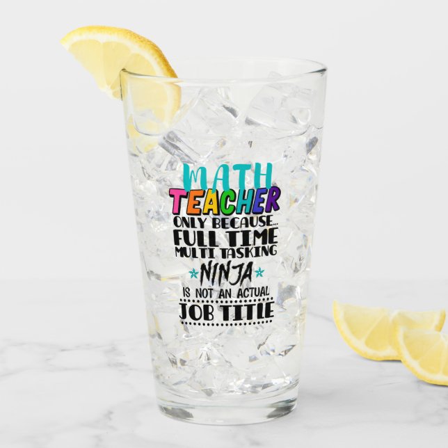 Mathematiklehrer nur wegen Vollzeit-Multitasking Glas (Vorderseite Ice)