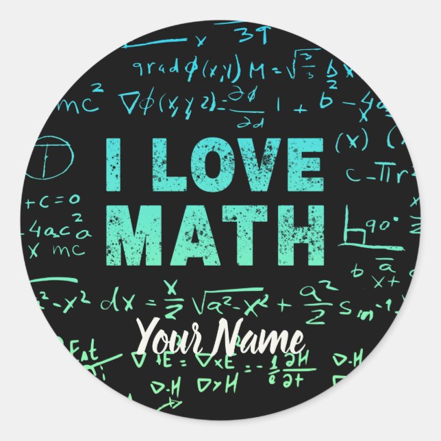 Mathematiklehrer oder -lehrer und -lehrer runder aufkleber (Vorderseite)