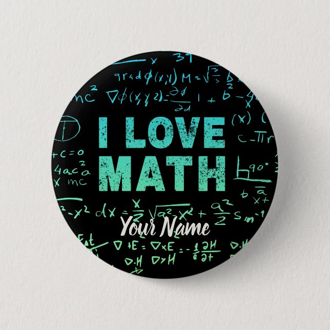 Mathematiklehrer oder Mathematikprofessor und Stud Button (Vorderseite)