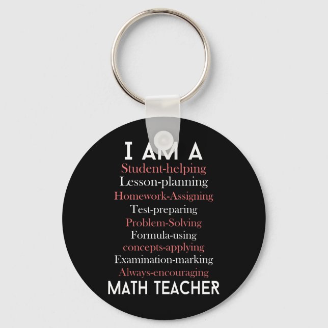 Mathematiklehrer Schlüsselanhänger (Vorderseite)