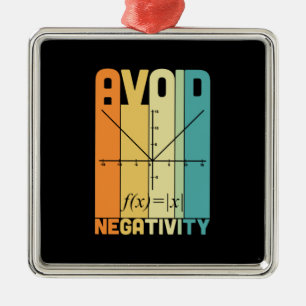 Mathematiklehrer vermeiden Negativität Ornament Aus Metall