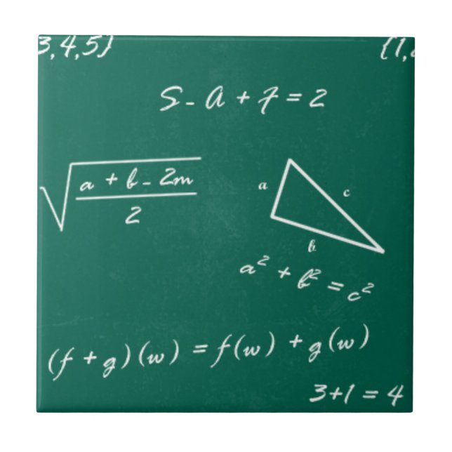 Mathematiklehrerin Algebra Geek Fliese (Vorderseite)