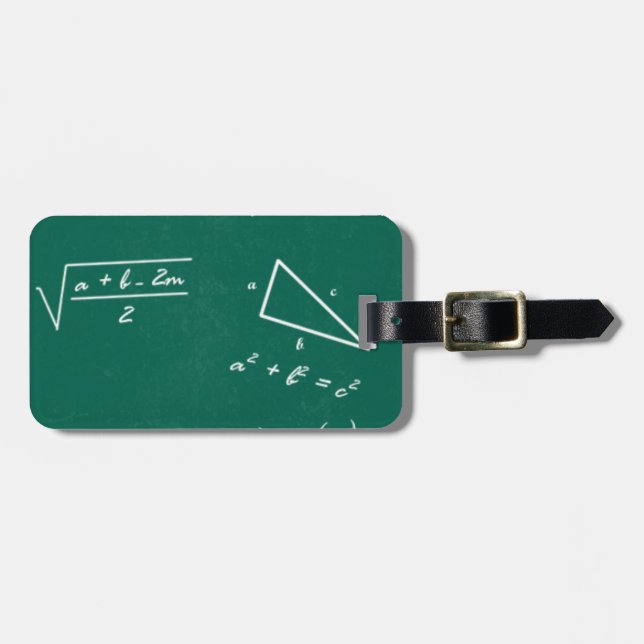 Mathematiklehrerin Algebra Geek Gepäckanhänger (Vorderseite horizontal)