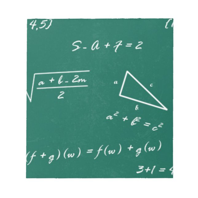 Mathematiklehrerin Algebra Geek Notizblock (Vorderseite)