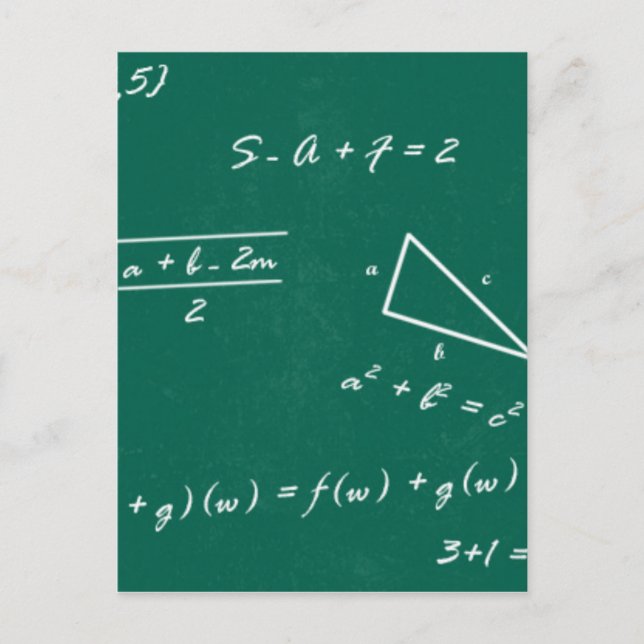 Mathematiklehrerin Algebra Geek Postkarte (Vorderseite)