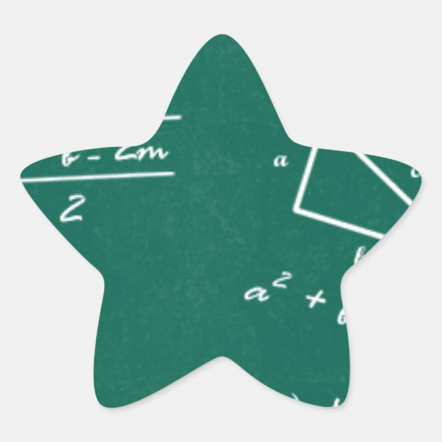 Mathematiklehrerin Algebra Geek Stern-Aufkleber (Vorderseite)