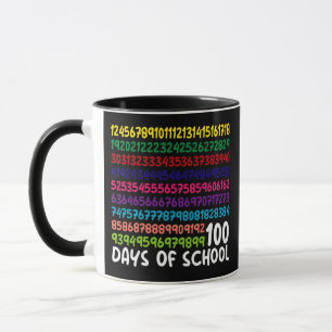 Mathematiknummern 100. Schultag Kinder Tasse