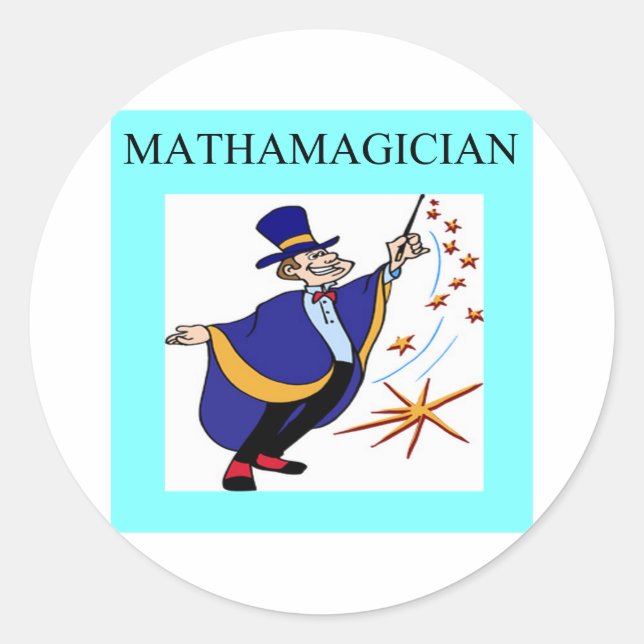 Mathematikregeln Runder Aufkleber (Vorderseite)