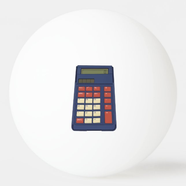 Mathematikschule Nostalgie der 80er Jahre Tischtennisball (Vorderseite)