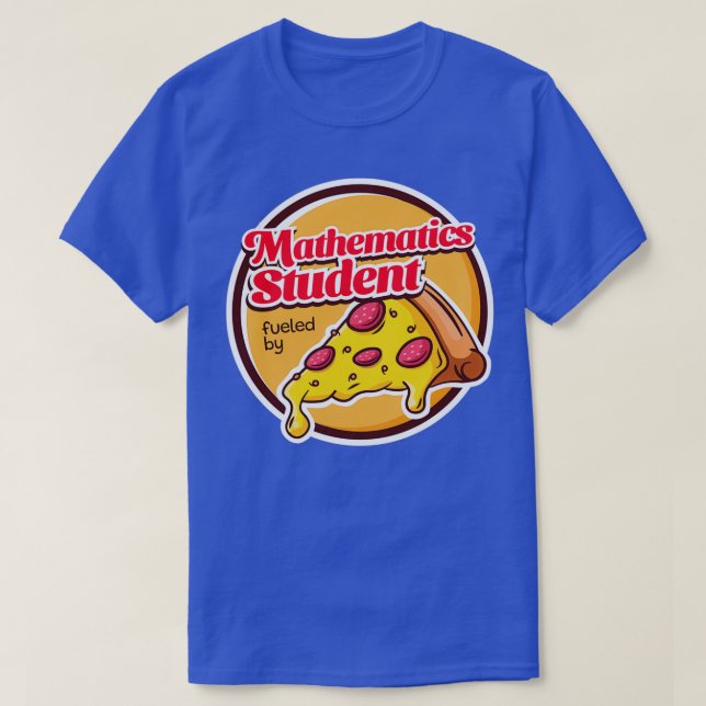Mathematikstudent Angeregt durch Pizza T-Shirt (Design vorne)