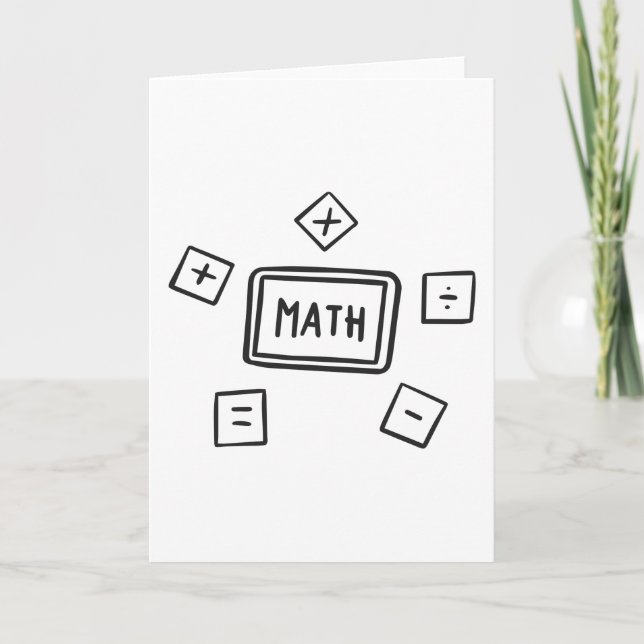 Mathematiksymbole für Kinder Karte (Vorderseite)