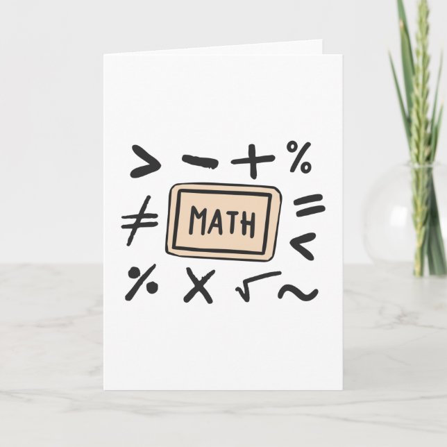 Mathematiksymbole für Studenten und Eltern Karte (Vorderseite)