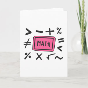 Mathematiksymbole für Studenten und Eltern Karte
