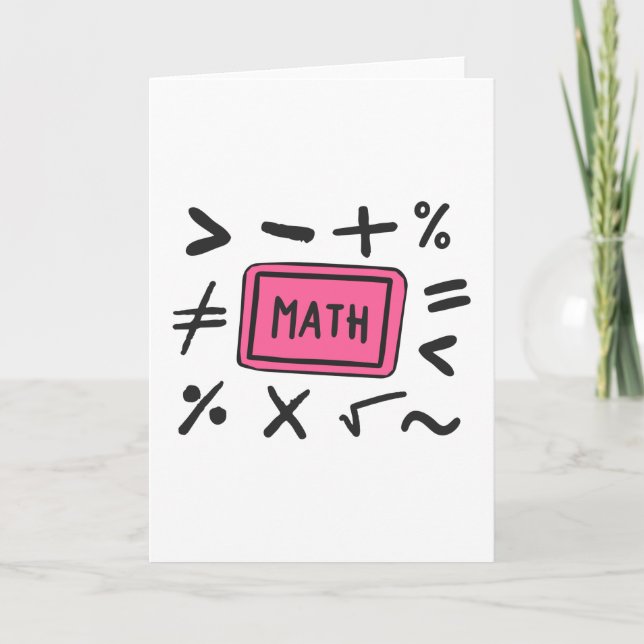Mathematiksymbole für Studenten und Eltern Karte (Vorderseite)