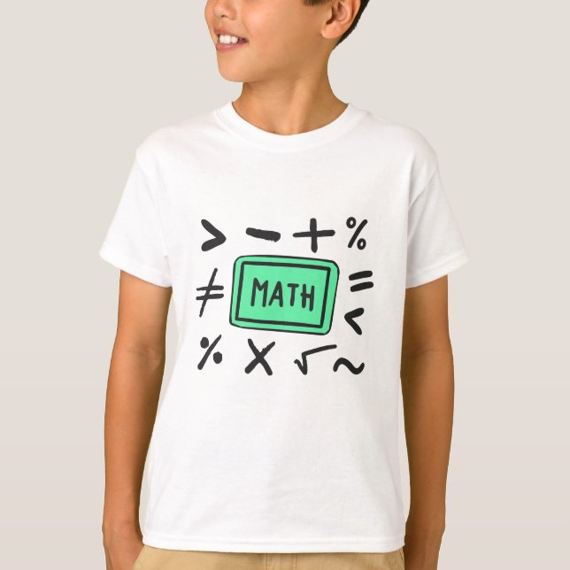 Mathematiksymbole für Studenten und Eltern T-Shirt (Vorderseite)