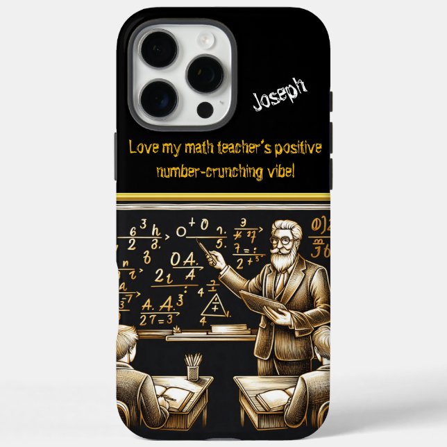 Mathematikunterricht mit einem leidenschaftlichen  iPhone 16 pro max hülle (Rückseite)