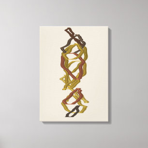 Mathematisch ausgerichtete Skulptur Leinwanddruck