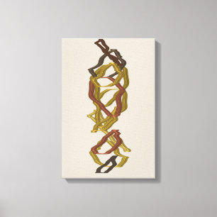 Mathematisch ausgerichtete Skulptur Leinwanddruck
