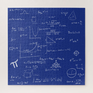 Mathematische Formeln Gleichungen Blau und Weiß