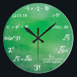 Mathematische Gleichungsquiz für Geeks Große Wanduhr<br><div class="desc">Größere Größe für Doctor Sheldon Cooper Uhr.</div>