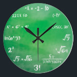 Mathematische Gleichungsquiz für Geeks Große Wanduhr<br><div class="desc">Größere Größe für Doctor Sheldon Cooper Uhr.</div>