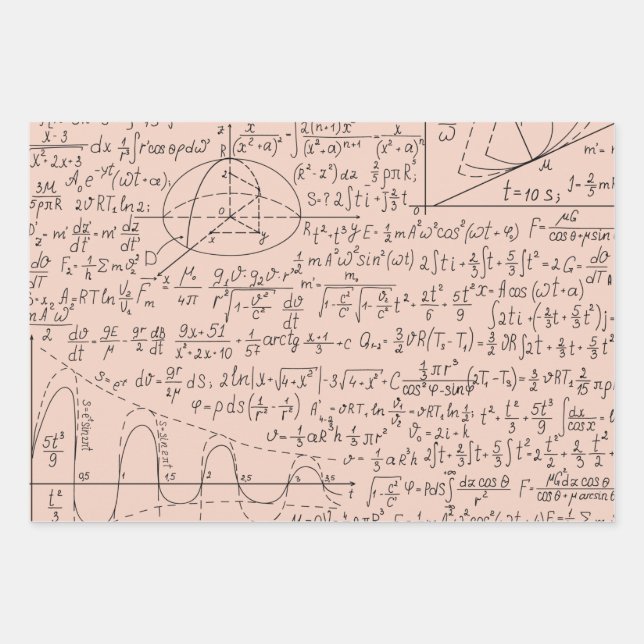 Mathematische Liebhaber, Mathematik Formel, Mathe  Geschenkpapier Set (Vorderseite)