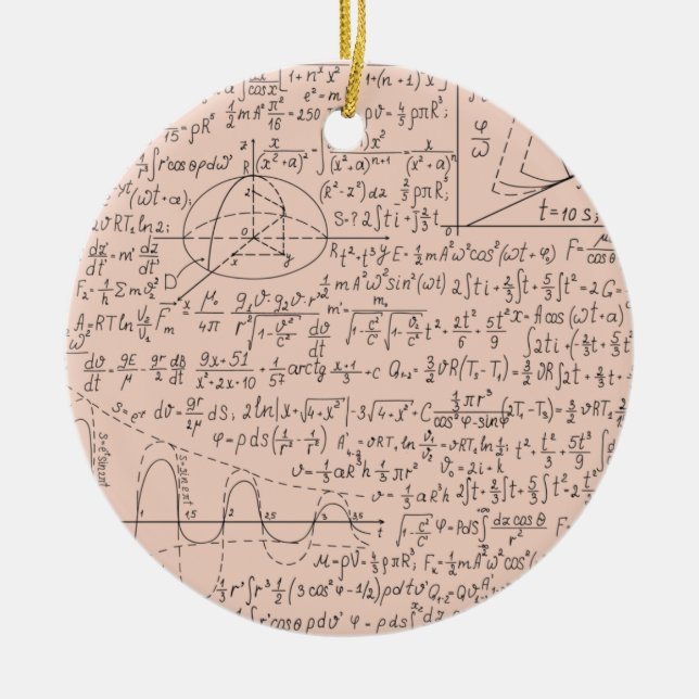 Mathematische Liebhaber, Mathematik Formel, Mathe  Keramik Ornament (Vorne)
