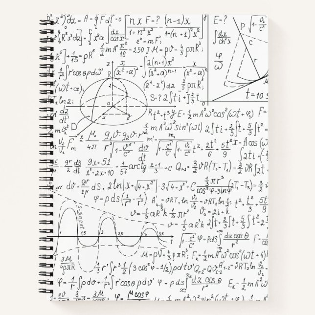 Mathematische Liebhaber, Mathematik Formel, Mathe  Notizbuch (Vorderseite)