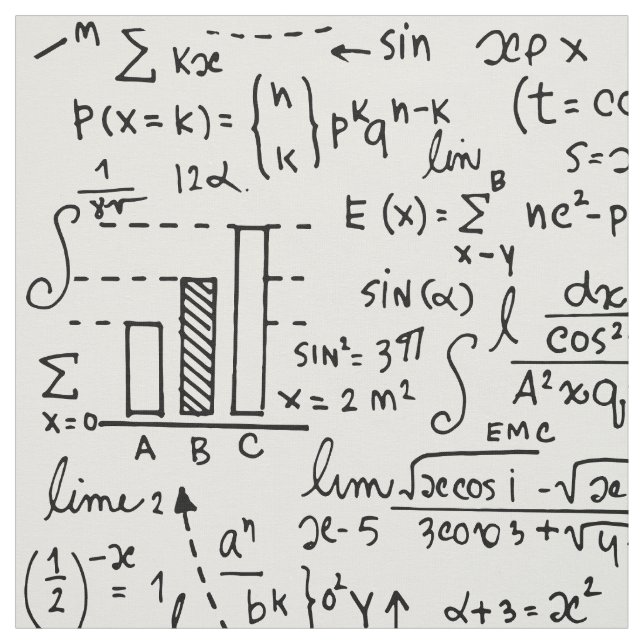 mathematische Schriften Stoff (Muster)