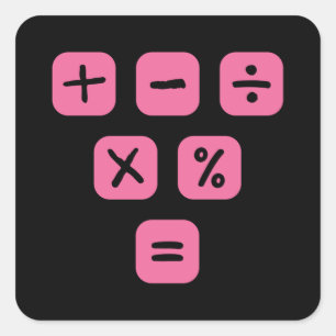 Mathematische Symbole mathematische Zeichen Quadratischer Aufkleber
