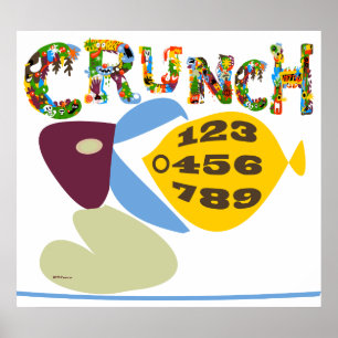 Mathematischer Spaß "Crunch numbers"-Abbildung Dru Poster
