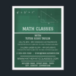 Mathematisches Chalkboard, Mathematik-Klassen-Werb Flyer<br><div class="desc">Mathematisches Chalkboard,  Mathematik-Klassen Werbung Flyer durch den Business Card Store.</div>