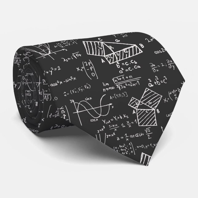 Mathematisches Muster Krawatte (Gerollt)