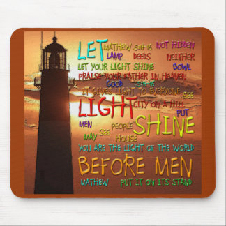 Mathew 5:14 - 16 Leuchtturm 2 Mousepad