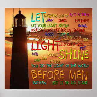 Mathew 5:14-16 Leuchtturm 2 Poster