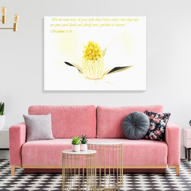 Mathew 5:16 Inspirational Leinwanddruck (Insitu (Wohnzimmer))