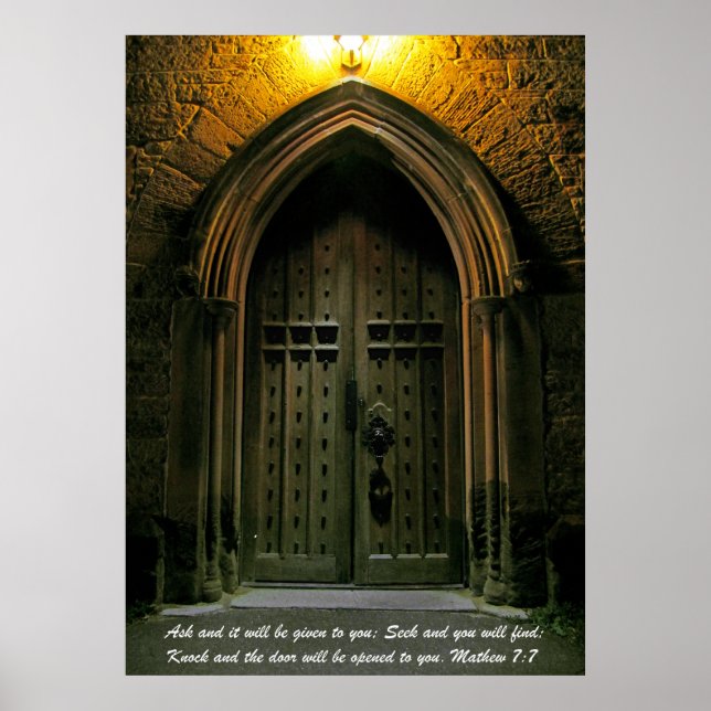 Mathew 7:7 große Tür Poster (Vorne)