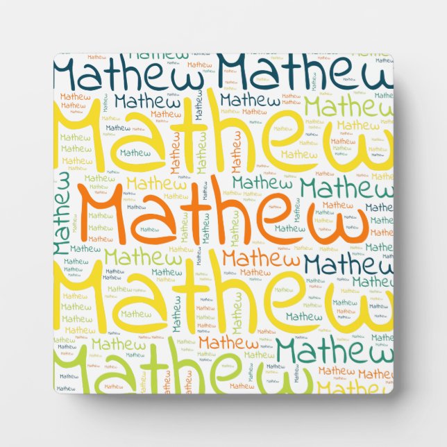Mathew Fotoplatte (Vorderseite)