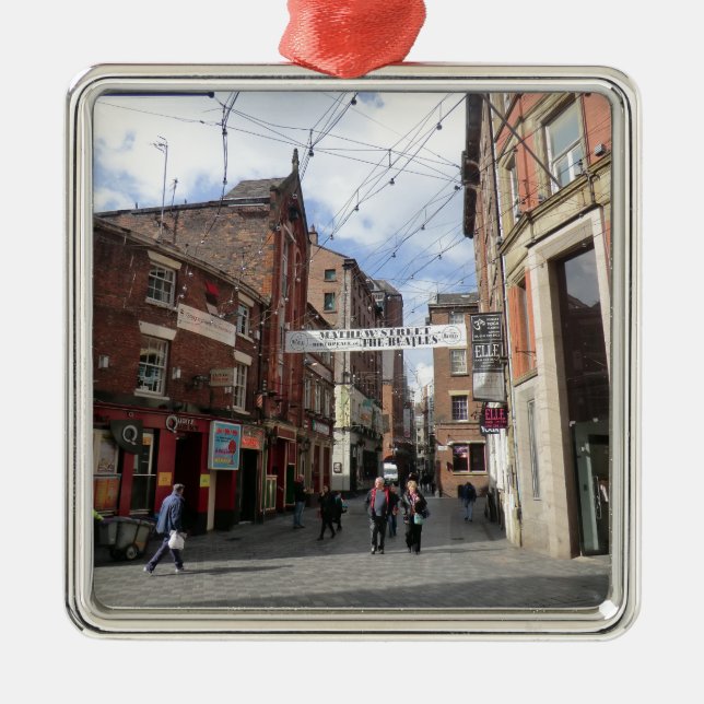 Mathew Straße in Liverpool Ornament Aus Metall (Vorne)