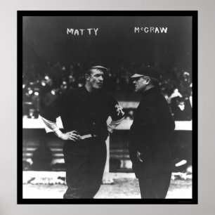 Mathewson McGraw Giants Baseball 1913 Poster