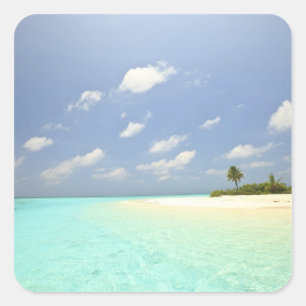 Mathidhoo-Insel, unbewohnt, Nord-Huvadhoo 3 Quadratischer Aufkleber